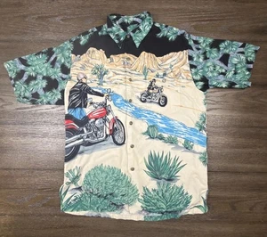 Camisa Hawaiana De Colección Harley Davidson Tori Richards Postre Motociclista Talla Grande - Imagen 1 de 10