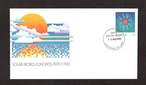 1983 27c Solar World Congress Perth PSE First Day Cover Kingswood Postmark - Picture 1 of 2