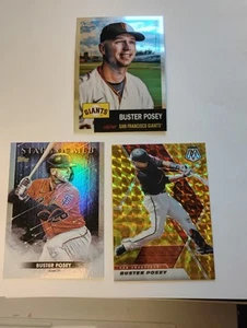 Lotto 3 carte Buster Posey San Francisco Giants - Foto 1 di 4