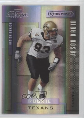 2004 Playoff Prestige Rookie Xtra Points Purple /75 Jason Babin #172 Rookie RC - Imagem 1 de 2