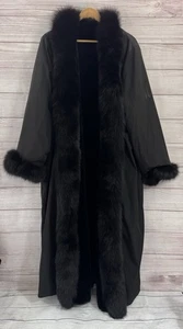 Abrigo largo reversible de piel sintética de colección Marvin Richards talla 1X negro - Imagen 1 de 22