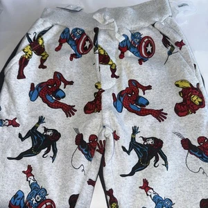 2PK Spider-Man Sweat Pants Sz 6 Marvel Comics Super Heroes Soft Fleece Inside - Picture 1 of 10