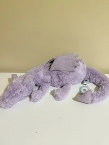 RETIRED Large Lavender Dragon Jellycat BNWT - Picture 1 of 2