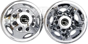 17" ABS Chrome Plated Wheel Simulator Set for 2011-2025 Chevy Silverado 3500 HD - Picture 1 of 5
