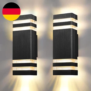 2 Stück Außenwandleuchte, Anthracite Wall Light, IP65 Außenlampe GU10 Black Alum - Bild 1 von 12