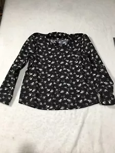 APT 9 Dress Shirt Mens 2XL Black White Flower Long Sleeve Collared Button-Up - Picture 1 of 7