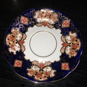 ROUAL ALBERT HEIRLOOM SAUCER NAVY GOLD - Picture 1 of 2
