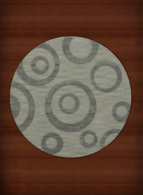 Blue Transitional Bubbles Rings Area Rug Circles DV5 - Image 1 of 2