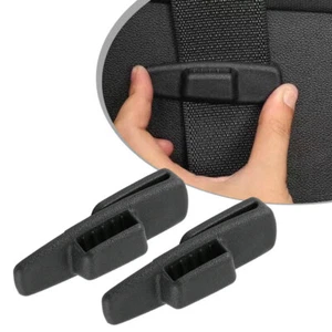 2x Car Safety Belt Protection Clip Seat Belt Clamp Buckle Adjustment Lock Black - Foto 1 di 12