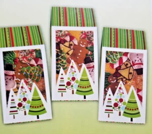 Holiday Treat Boxes Holiday Tree Design 3 Count Pack" X 3" X 8.75" Green - Picture 1 of 3