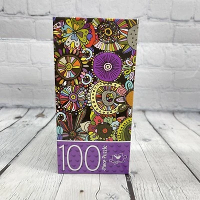 Rompecabezas de 100 piezas Cardinal Flower Floral Doodles Foto 1 de 4