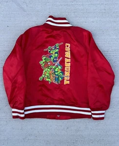 Vintage TNMT Cowabunga Chalk Line Satin Jacket Kids 5 - Picture 1 of 6