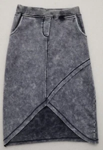 RAGDOLL & ROCKETS GIRL'S SIZE 14 KNIT SKIRT GRAY A-LINE HIGH LOW HEM NEW - Picture 1 of 5