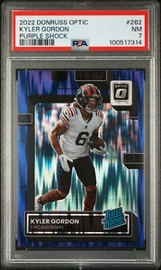 2022 DONRUSS OPTIC KYLER GORDON PURPLE SHOCK #262 Rookie PSA 7 - Picture 1 of 2