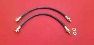 FORD FALCON GT FAIRMONT XR XT ZA ZB FAIRLANE PAIR OF FRONT BRAKE CALIPER HOSES - Picture 1 of 2
