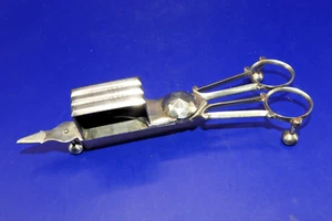 Unusual Antique Victorian Lovely Stylish 6 1/2" Steel Candle Snuffer Scissors,.. - Picture 1 of 13
