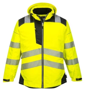 NWT Portwest PW360 - PW3 HI-VIS EXTREME RAIN JACKET YEL/BLK SIZES S-4X * CLASS 3 - Picture 1 of 9