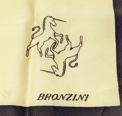Vintage Bronzini Italy Unicorn Pocket Square Hankie Handkerchief 18" - Image 1 of 4