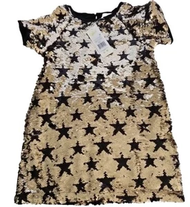 Girls Size 6-7 Fashion Full Sequin Star Dress Lined $78 Retail Birthday - Picture 1 of 8