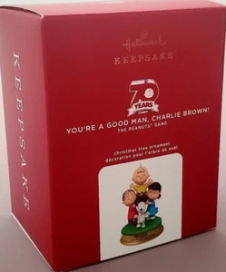 Snoopy Peanuts Hallmark 2020 You're A Good Man Charlie Brown 70th Anniv Magic - Picture 1 of 3