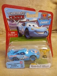 Disney Pixar Cars The World of Cars Dinoco Lightning McQueen w Piston Cup Chase - Picture 1 of 11