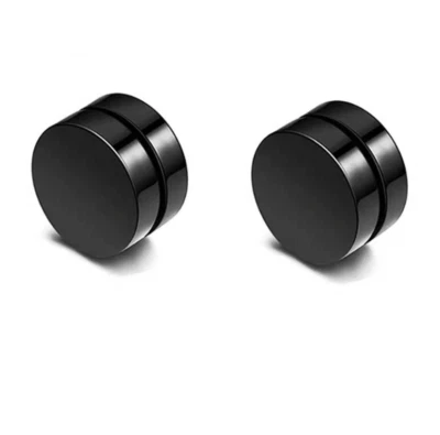 Hombres Mujeres Aretes de Acero Inoxidable Tapones Magnéticos para los Oídos Sin Perforación Clip Foto 1 de 4