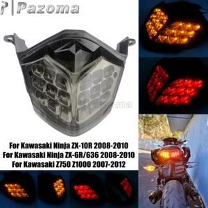 Smoke LED Rear Taillight Brake Turn Signals Lamp For Kawasaki Z750 /Z1000 2007+ - Bild 1 von 12