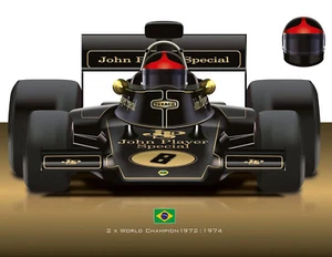 Lotus 72D - 1972 British GP - Emerson Fittipaldi POSTER ART PRINT 300 DPI - Picture 1 of 2