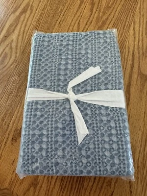 Pottery Barn panal tejido gofre algodón farsa estándar azul cambray nuevo Foto 1 de 4