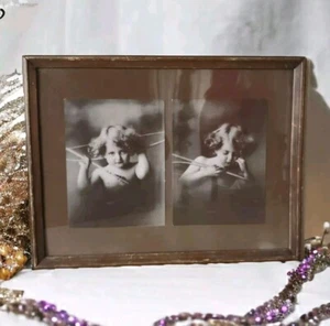 Cupid Awake and Cupid Asleep, Antique Framed Photographs Early Copies c. 1897 - Picture 1 of 11