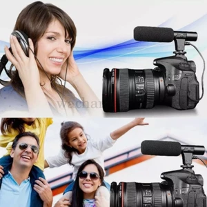 3.5mm Universal Microphone External Stereo Mic for Canon Nikon DSLR Camera DV AU - Picture 1 of 12