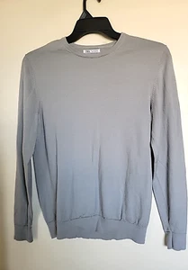 ZARA Knit Long Sleeve Lightweight Sweater Grey Women’s Size Medium - Picture 1 of 4