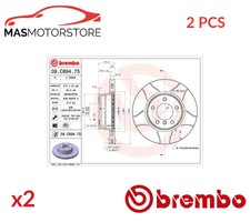 BRAKE DISCS SET PAIR FRONT BREMBO 09C89475 2PCS P FOR BMW 5,E60,E61