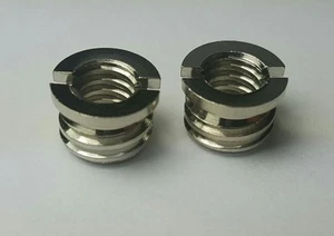 X2 3/8" to 1/4" Camera / Monopod / Tripod Screws Adaptor Bushing Bushes From UK - Picture 1 of 2