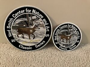 2005 NED SMITH CENTER FOR NATURE PATCHES 6" & 4" DIA. SET,  Moonlight Buck