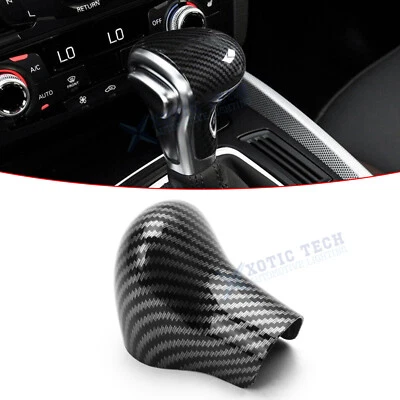 Ajuste de perilla de cambio de marchas central ABS de fibra de carbono para Audi A4 A5 2013-16 A6 A7 12-15 Foto 1 de 4