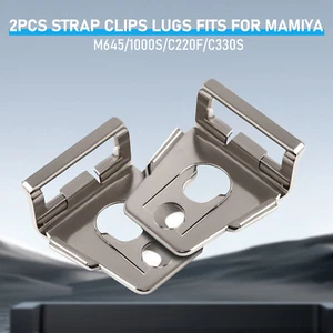 Pair of Strap Lug Clip Buckle Adapter For Mamiya M645/1000S/C220F/C330S Camera - Picture 1 of 16