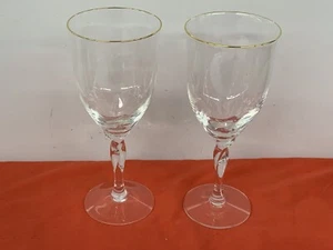 LENOX GLASS CO. -- RHYTHM GOLD -- ICED TEA GOBLETS (2) - Picture 1 of 3