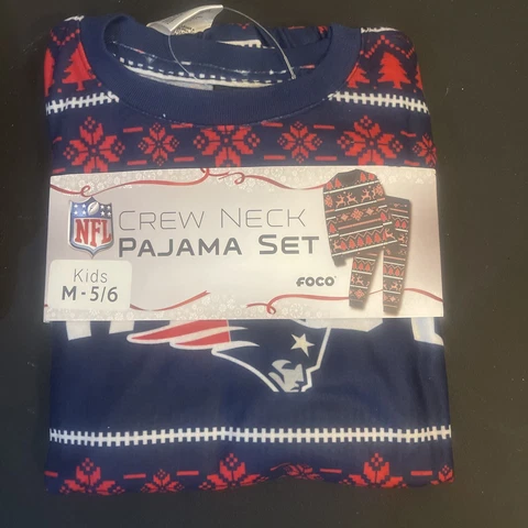 New England Patriots NFL Holiday Pajamas-Youth 5/6 Cover