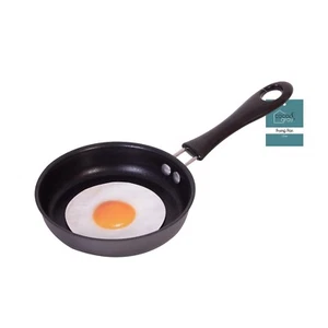 Black Alluminium 12cm Mini Frying Pan Perfect for Frying Eggs - Picture 1 of 6