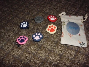 PAW bracelet charms or zipper pulls, snap on set of 6, NEW - Picture 1 of 2