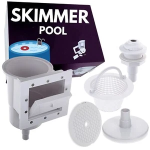 Amapool Pool Einbauskimmer Skimmer komplett Set inkl Einlaufdüse Korb Poolklappe - Bild 1 von 9
