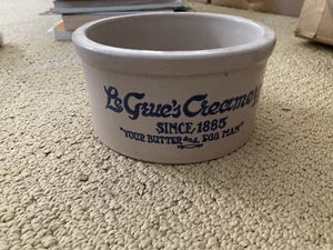 LeGrue's Creamery Since 1885 Crock Jar Container Vintage Farmhouse Decor - Picture 1 of 6