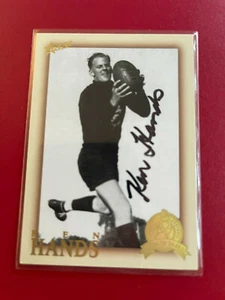 2012 AFL Select Trading Card Hall Of Fame Ken Hands Carlton Signed HFLE201 - Foto 1 di 4