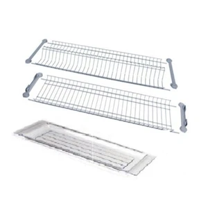 Colapiatti Scolapiatti a pensile in acciaio inox cromato con Vassoio 76 cm - Foto 1 di 1
