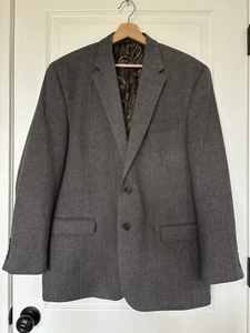 Ralph Lauren Mens 44R Blazer Sport Coat Wool Cashmere Herringbone Brown - Picture 1 of 8