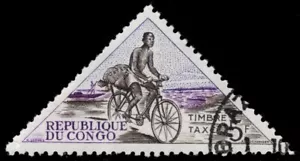 P.R. CONGO J37 - Cyclist Messenger "Postage Due" (pf45235) - Picture 1 of 1