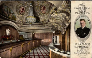 SAN FRANCISCO, CALIFORNIA - INTERIOR RESTAURANTE CAFÉ O'CONNOR - POSTAL ANTIGUA - Imagen 1 de 2