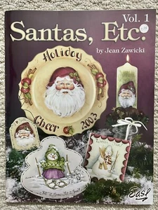 Vintage Decorative Tole Painting Pattern Bk Santa’s, Etc. Jean Zawicki  - Picture 1 of 4