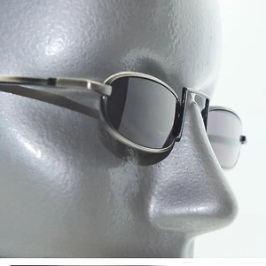 Dark Tint Reading Glasses Xtreme Narrow Lens Boho Gray Metal Frame +2.50 Power - Imagen 1 de 4